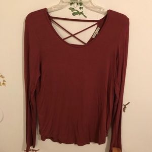 Maroon top